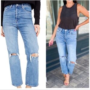 Blank NYC Baxter Ribcage Straight Leg Denim Jeans Size 30 (34" Measures)